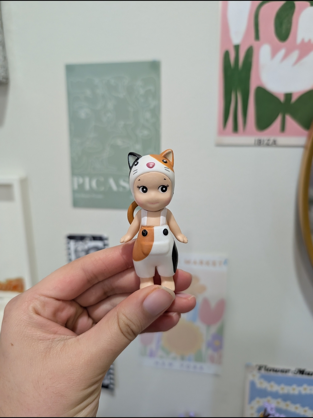 Sonny Angels Cat Doll Figurine - White, Orange, Black